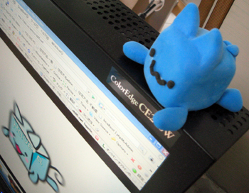 PCに乗るねこび～ん