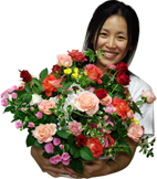 花束とカネウチカズコ