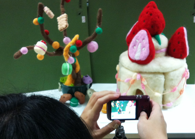 コマ撮りの様子