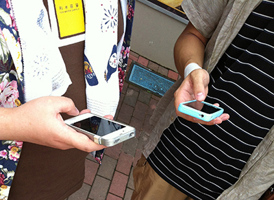 天草えび収穫祭2013サービスエリアでアプリダウンロード