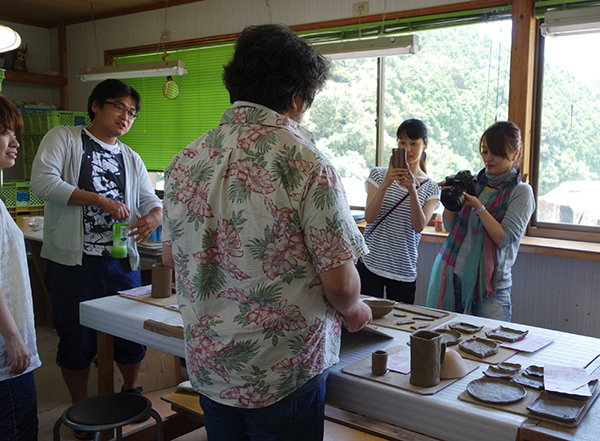 できた作品を持って撮影会