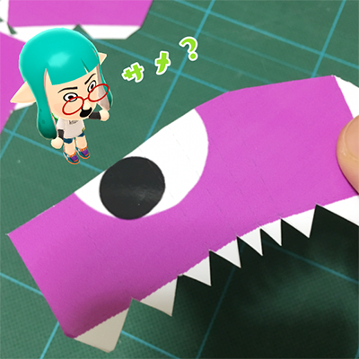 ナストマくんペーパークラフト制作途中