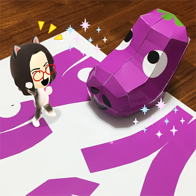 ナストマくんペーパークラフト制作　完成