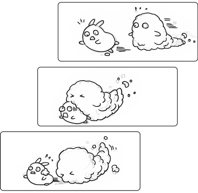 大八耐制作中の様子：ペン入れ